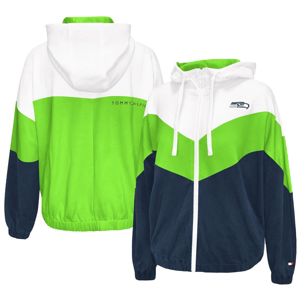 oplukker Mary regiment Tommy Hilfiger Women's Tommy Hilfiger College Navy/Neon Green Seattle  Seahawks Abrena - Full-Zip Hoodie Jacket | Coquitlam Centre