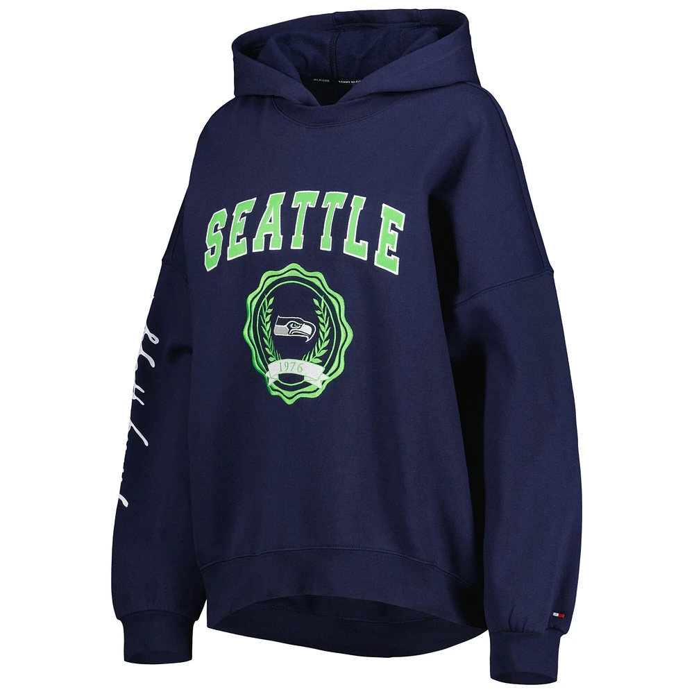 Sweat à capuche Tommy Hilfiger College Navy Seattle Seahawks Becca pour femme