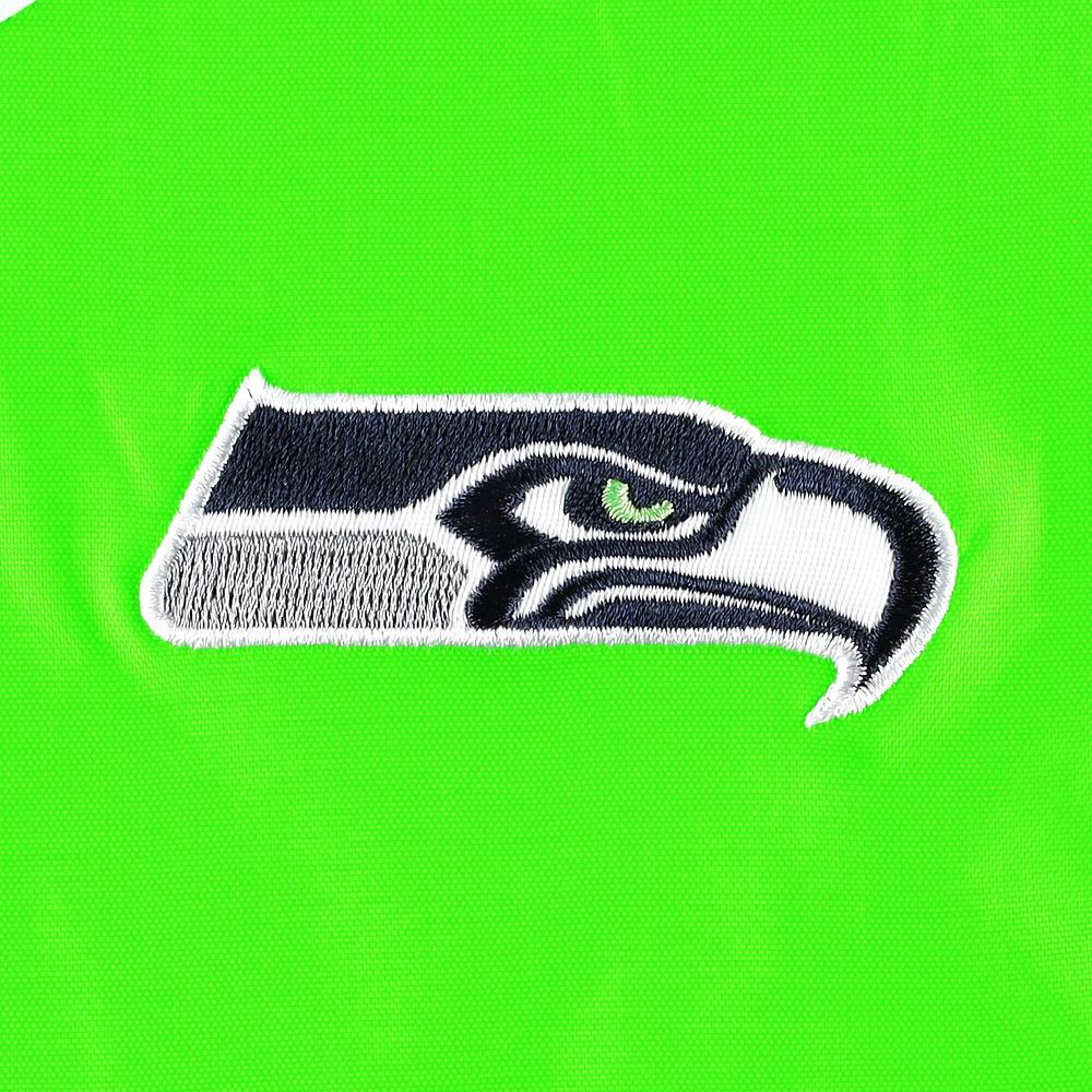 Veste coupe-vent à capuche Tommy Hilfiger Seattle Seahawks Staci pour femme, blanc/vert fluo