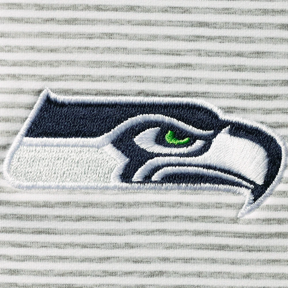 Haut à enfiler demi-zippé Vineyard Vines Seattle Seahawks Sankaty Shep gris chiné pour femme