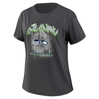 T-shirt boyfriend anthracite pour femme WEAR by Erin Andrews des Seattle Seahawks