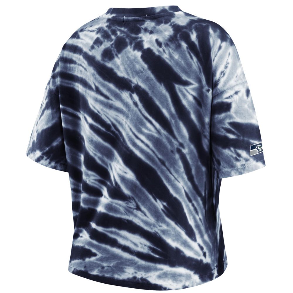 Youth College Navy Seattle Seahawks Team Tie-Dye T-Shirt