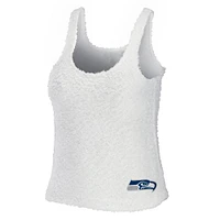 Women's WEAR by Erin Andrews Cream Seattle Seahawks Cozy Scoop Neck Tank Top & Pants Sleep Set
