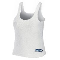 Women's WEAR by Erin Andrews Cream Seattle Seahawks Plus Cozy Scoop Neck Tank Top & Pants Set