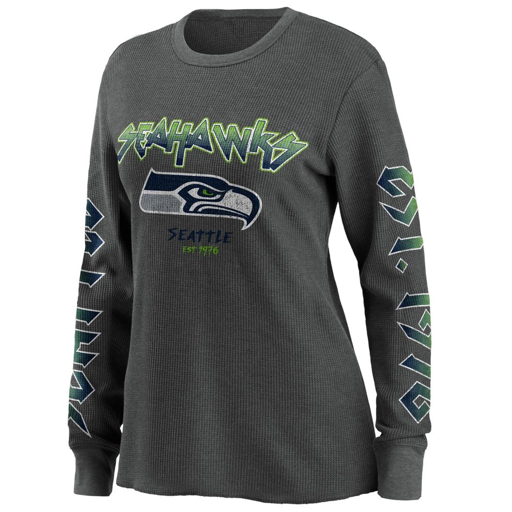 Women's WEAR by Erin Andrews Gray Seattle Seahawks - Long Sleeve Thermal Top