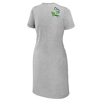 Women's WEAR by Erin Andrews Heather Gray Seattle Seahawks  Knotted T-Shirt Dress