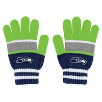 Ensemble gants et écharpe rayés pour femme WEAR by Erin Andrews des Seattle Seahawks