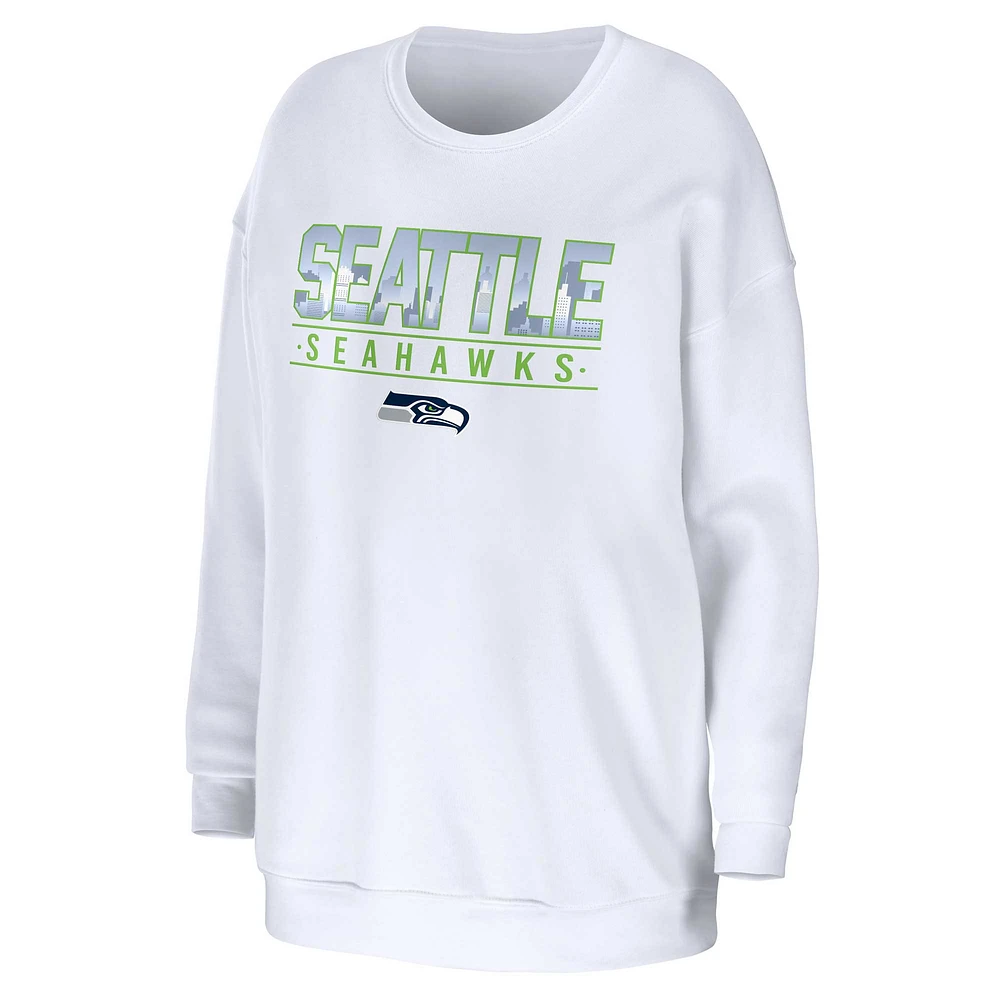 Sweat-shirt blanc WEAR by Erin Andrews des Seattle Seahawks pour femmes