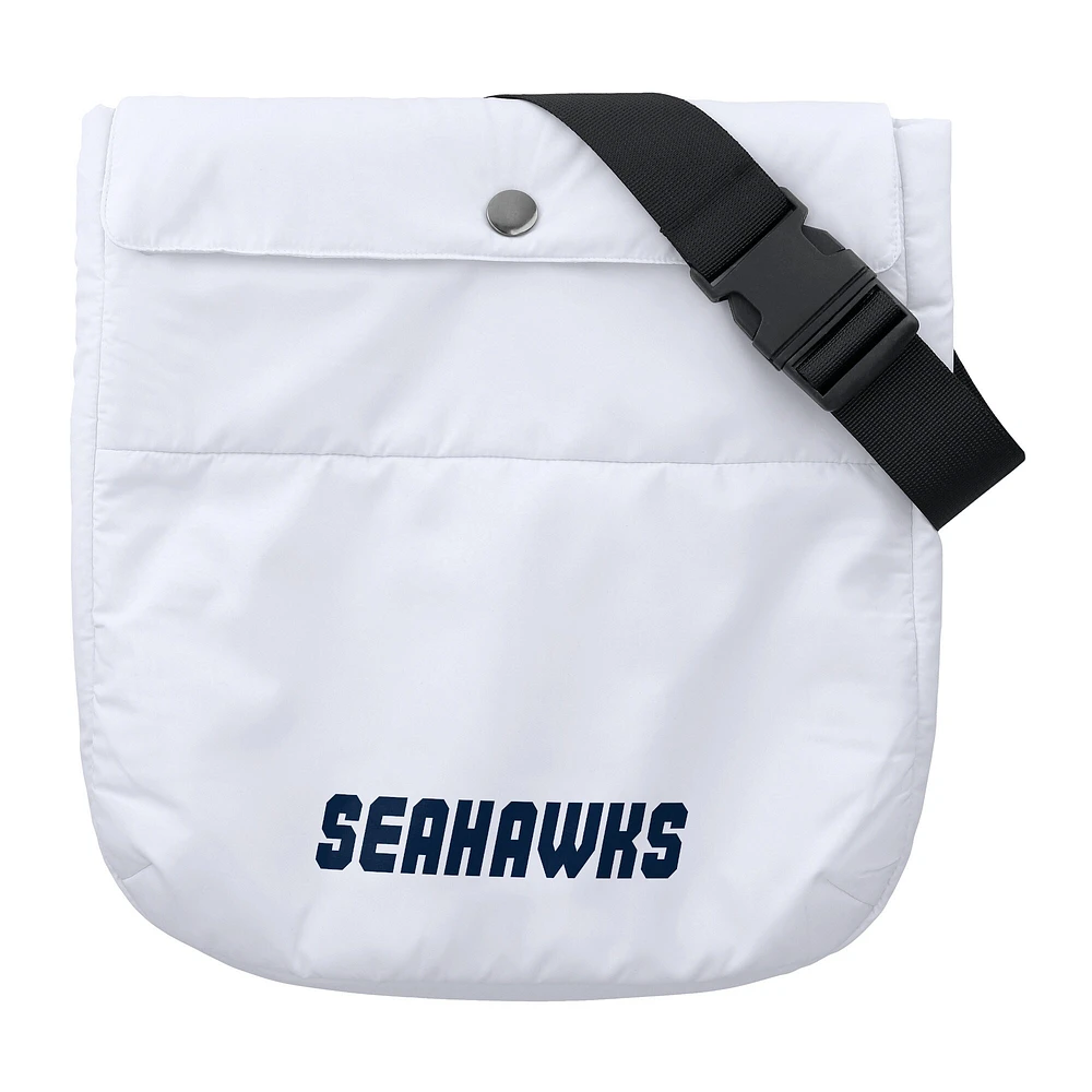 Doudoune zippée repliable blanche pour femme WEAR by Erin Andrews des Seattle Seahawks