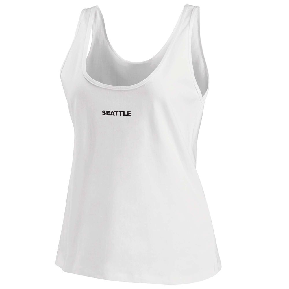 Women's WEAR by Erin Andrews White Seattle Seahawks Team Scoop Neck Tank Top