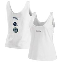 WEAR by Erin Andrews Women's WEAR by Erin Andrews Cream Seattle Seahawks  Cozy Scoop Neck Tank Top & Pants Sleep Set