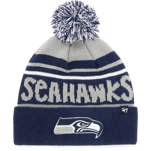 Outerstuff Infant Brown Seattle Seahawks Football Head Knit Hat with Pom