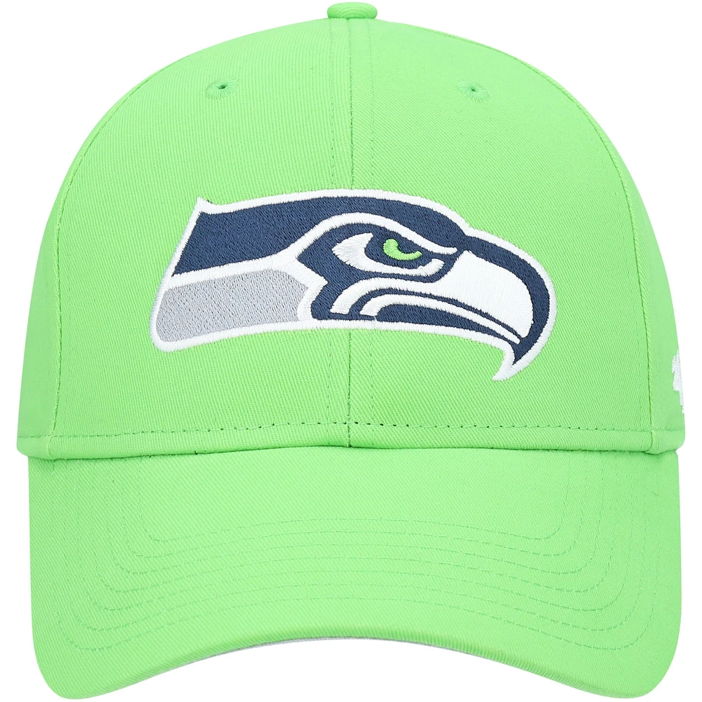 Casquette ajustable MVP secondaire des Seahawks de Seattle '47 vert fluo pour jeune