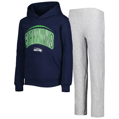 Outerstuff NFL Seattle Seahawks Youth Prime Pullover Hoodie Navy