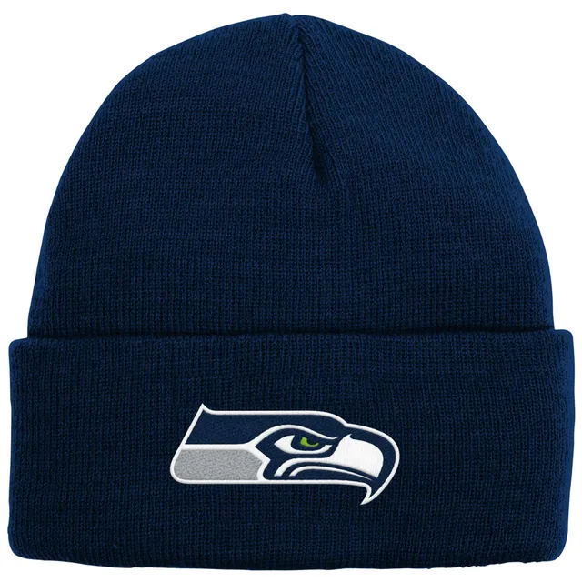 Seattle Seahawks New Era Knit Trapper Hat - College Navy