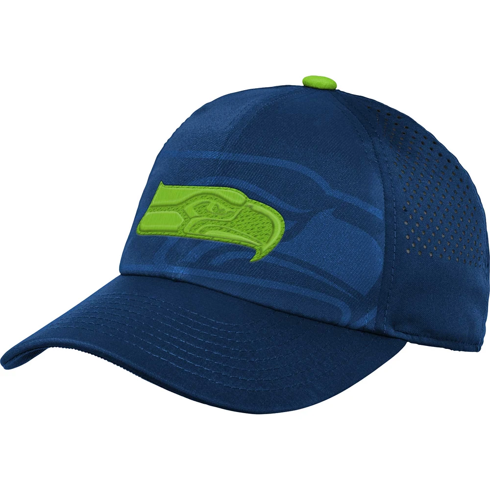 Casquette ajustable pour jeunes Seattle Seahawks Tailgate Navy College