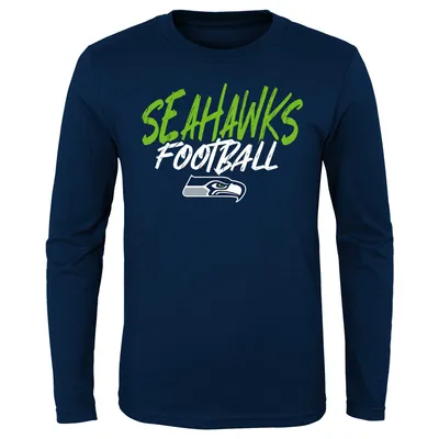 Nike Youth Seattle Seahawks Icon T-Shirt - Navy - M (Medium)