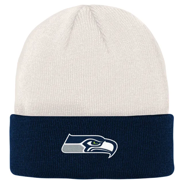 Lids Seattle Seahawks New Era Youth Logo Whiz 3 Cuffed Knit Hat - College  Navy