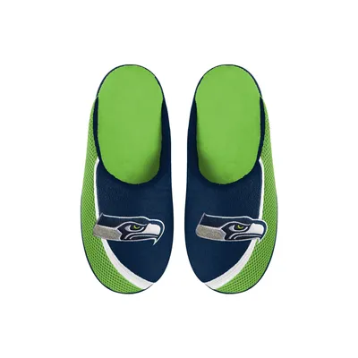 Seattle Seahawks FOCO Youth Big Logo Color Edge Slippers