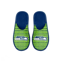 Youth FOCO Seattle Seahawks Scuff Wordmark Slide Slippers