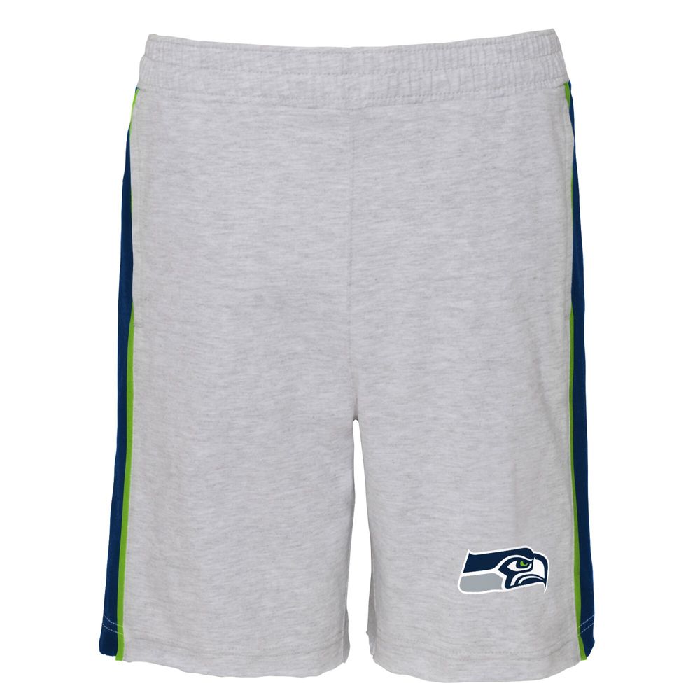 Youth Heathered Gray Seattle Seahawks Wingback French Terry - Shorts