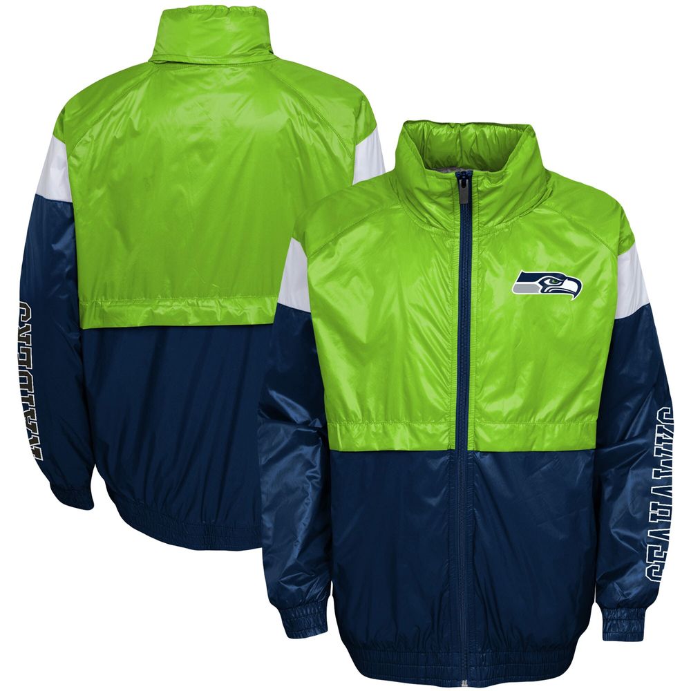 NFL Seattle Seahawks Track Zip Jacket Size XL Extra Large Logo Football