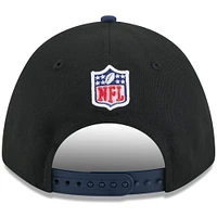 Casquette ajustable New Era 9FORTY A-Frame M-Crown noire/bleu marine universitaire pour jeunes des Seattle Seahawks, draft NFL 2025