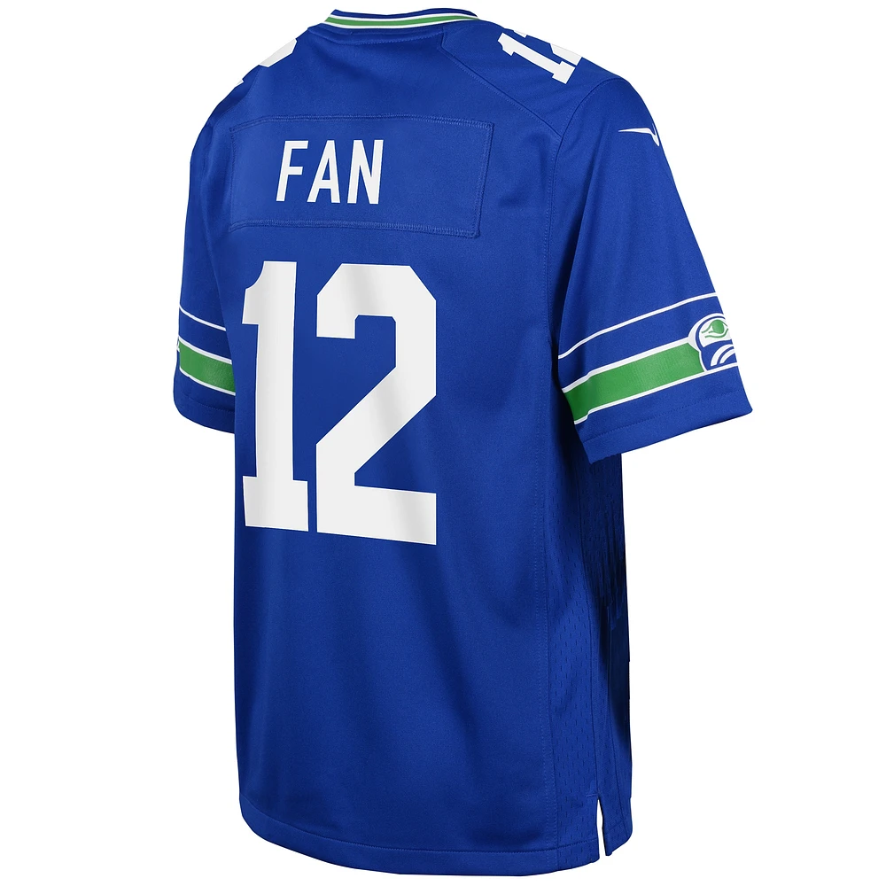 Maillot de match Nike 12s Royal Seattle Seahawks pour jeunes