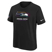 T-shirt Nike noir pour jeunes Seattle Seahawks NFL Crucial Catch 2024