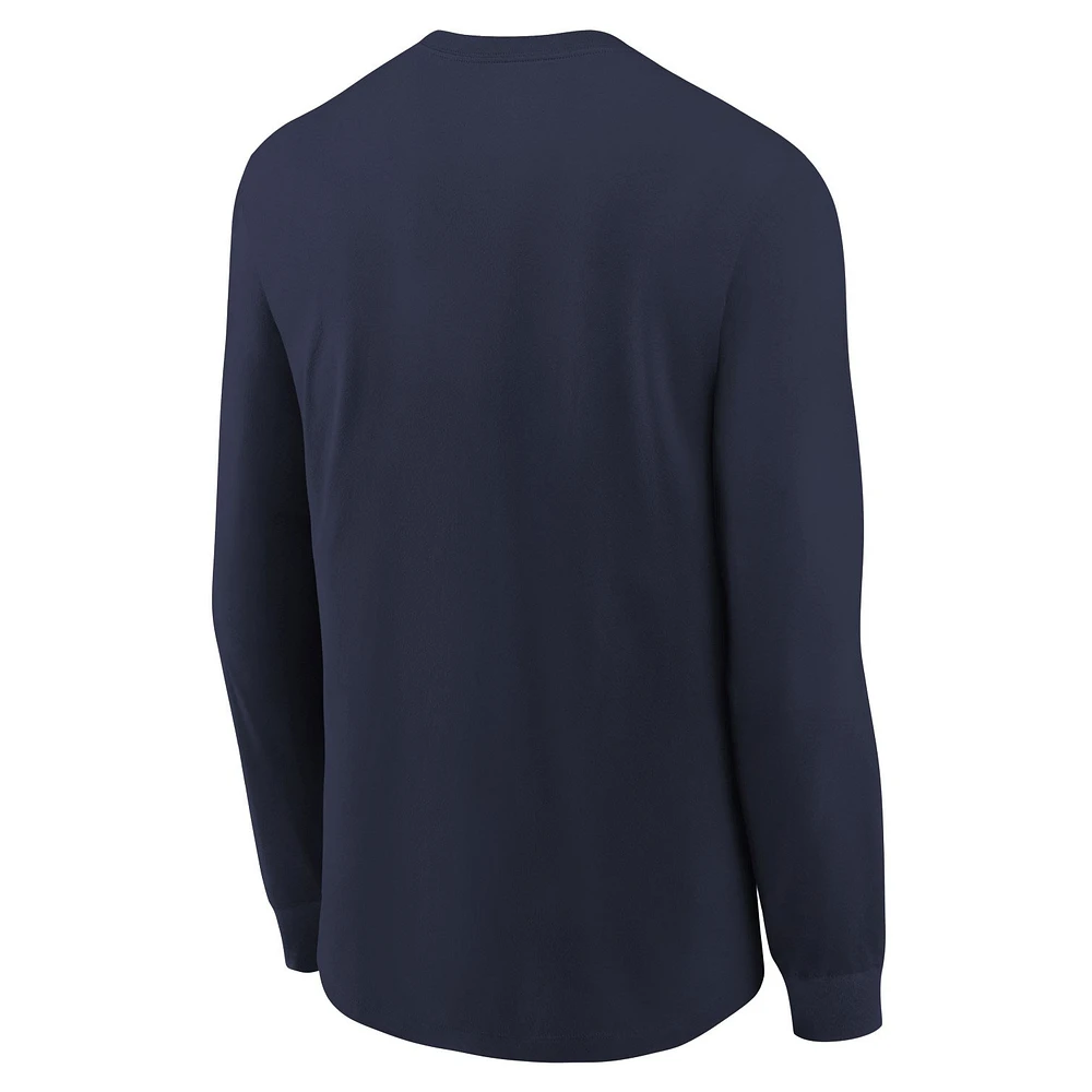 Youth Nike College Navy Seattle Seahawks Icon - Long Sleeve T-Shirt