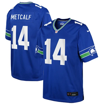 Maillot de match Nike DK Metcalf Royal Seattle Seahawks pour jeune