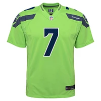 Youth Nike Geno Smith Neon Green Seattle Seahawks Alternate Player Game Jersey