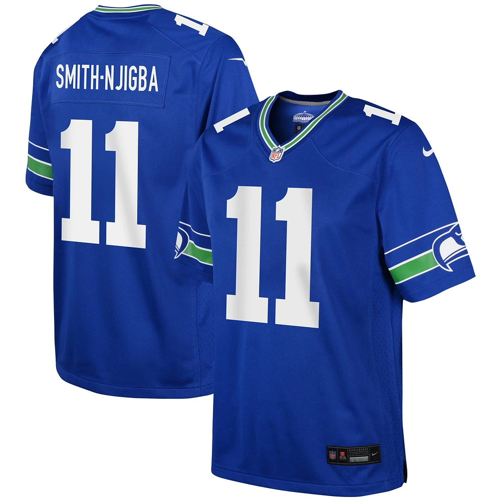 Maillot de match Nike Jaxon Smith-Njigba Royal Seattle Seahawks pour jeunes