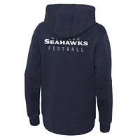 Youth Nike Navy Seattle Seahawks Club Fleece Pullover Hoodie