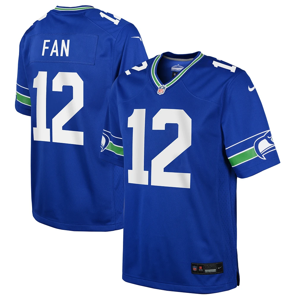 Youth Nike Royal Seattle Seahawks 12th Fan Alternate Game Jersey