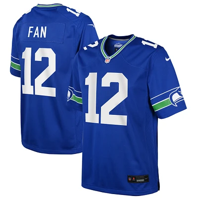 Youth Nike Royal Seattle Seahawks 12th Fan Alternate Game Jersey