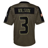 Youth Nike Russell Wilson Olive Seattle Seahawks Salute To Service Game Jersey