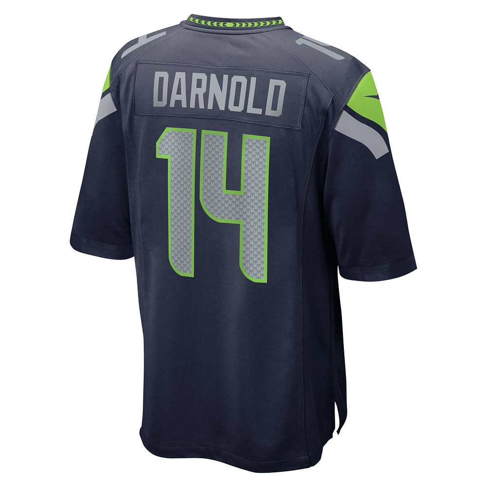 Maillot de match Nike Sam Darnold College Navy des Seattle Seahawks pour jeune