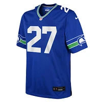 Maillot de jeu joueur alternatif Nike Tariq Woolen Royal Seattle Seahawks pour jeunes