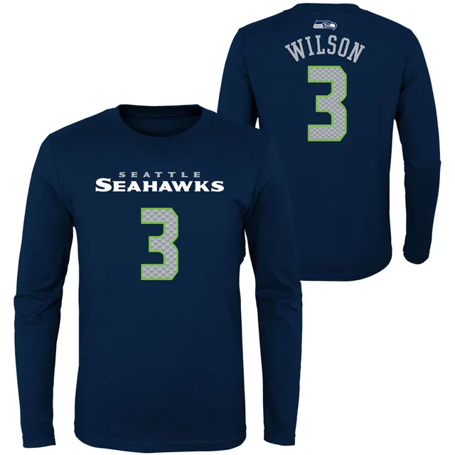 Russell Wilson Shirt Mens L Large Black Seattle Seahawks Short Sleeve T  Shirt