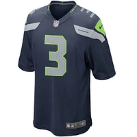 Maillot de jeu couleur l'équipe Nike College Navy des Seattle Seahawks Russell Wilson pour jeunes