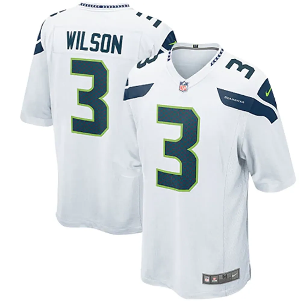 Seattle Seahawks Nike Atmosphere Jersey - Russell Wilson 3 - Grey