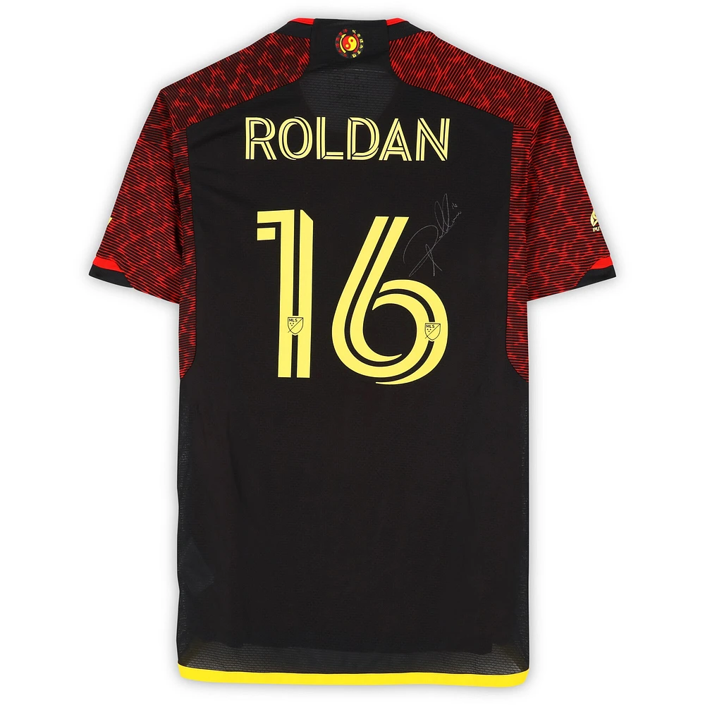 Alex Roldan Seattle Sounders FC Autographed Match-Used #16 Red adidas Jersey from the 2024 MLS Season - Size M
