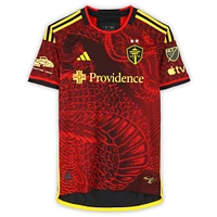 Cristian Roldan Seattle Sounders FC Autographed Match-Used #7 Red adidas Jersey from the 2024 MLS Season - Size M
