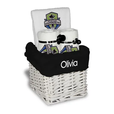 Seattle Sounders FC Infant Personalized Small Gift Basket - White