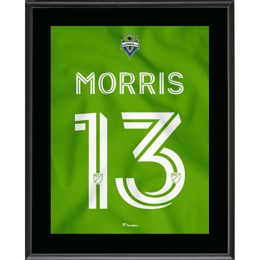 Jordan Morris Seattle Sounders FC 10.5" x 13" Legacy Green Jersey Style Number 13 Sublimated Plaque