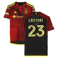 Léo Chú Seattle Sounders FC Autographed Match-Used #23 Red adidas Jersey from the 2024 MLS Season - Size M