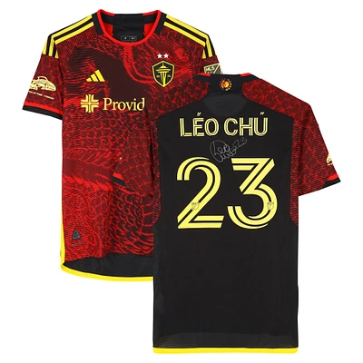Léo Chú Seattle Sounders FC Autographed Match-Used #23 Red adidas Jersey from the 2024 MLS Season - Size M
