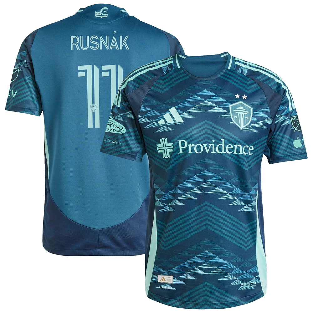 Men's adidas Albert Rusnak Blue Seattle Sounders FC 2025 The Salish Sea Kit Authentic Player Jersey
