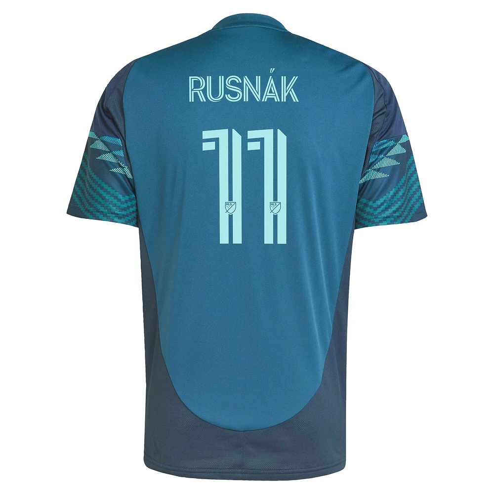 Maillot de joueur réplique du kit The Salish Sea 2025 des Seattle Sounders FC bleu adidas Albert Rusnak pour homme
